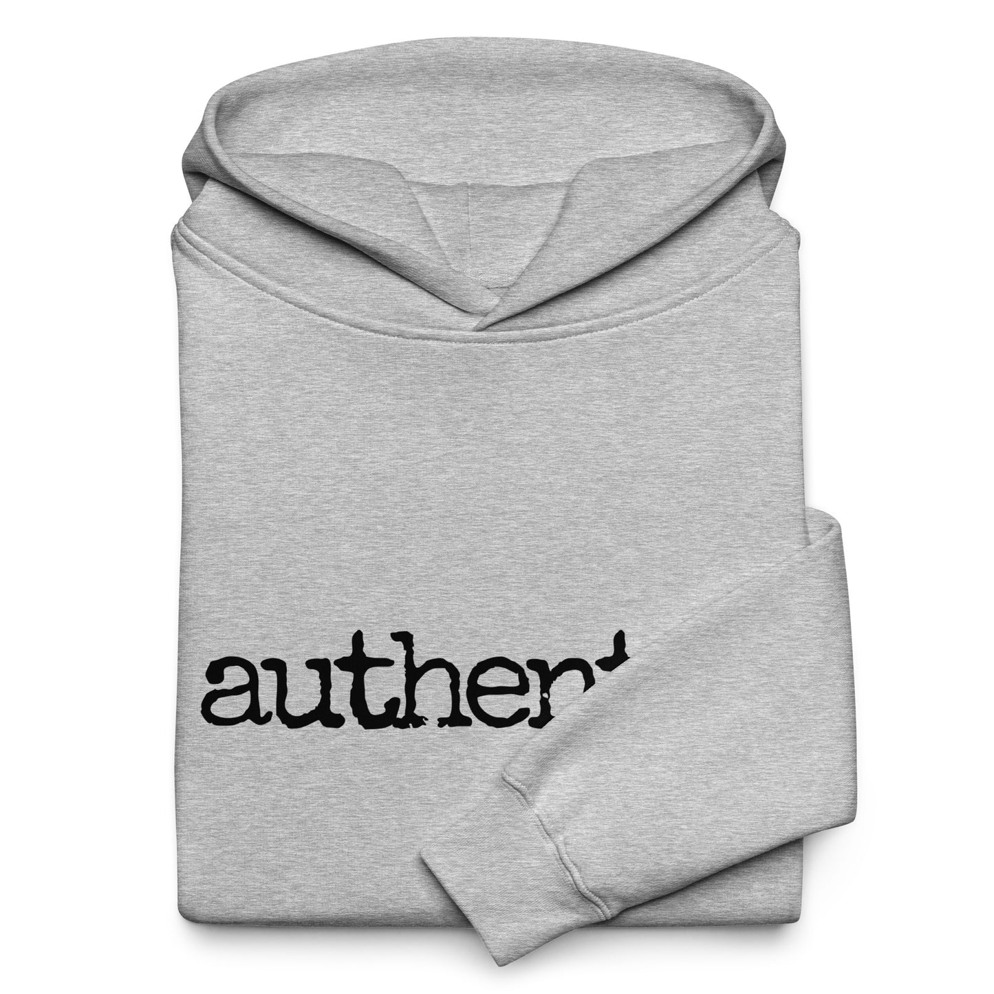 'authentic' printed oversize unisex hoodie - heather grey